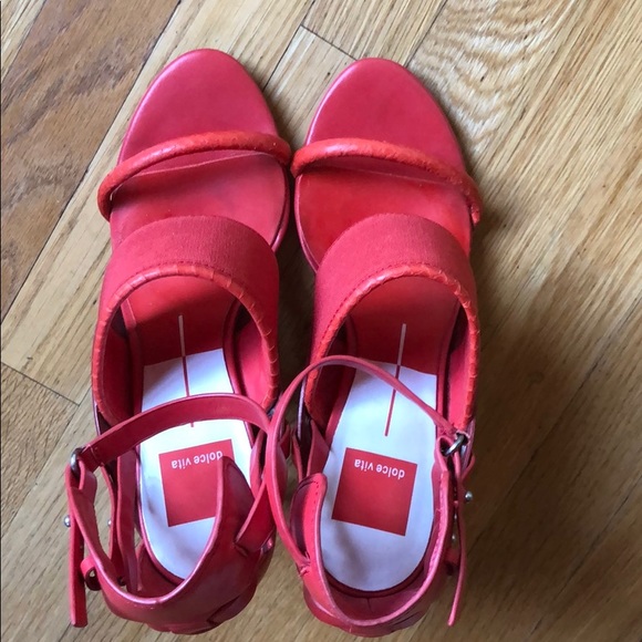 dolce vita red sandals